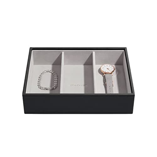 Image of Stackers Black Classic Medium Jewellery Box Watch/Accessories Layer
