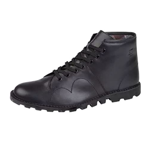 Image of Grafters Womens Leather Original 60s Mod Monkey Boots Black UK 6
