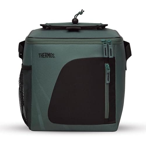 Image of Thermos Radiance 17L Insulated Family Cool Bag Rock Cap Green – Large Picnic & Cooler Bag, Leak-Resistant Food-Safe Lining, Isotec™ Insulation Keeps Food Cold 5 Hours, Shoulder Strap & Storage Pockets