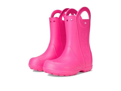 Image of Crocs Unisex Kids Boot, Handle It Rain Boot K, Pink Crush, 11 UK Child