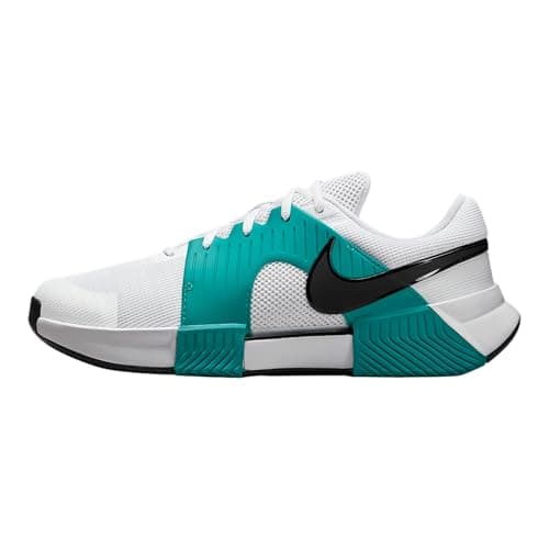 Image of Nike Zoom GP Challenge 1 Men's Hard Court Tennis Shoes (White/Radiant Emerald/Black), White/Radiant Emerald/Black, 10.5 UK