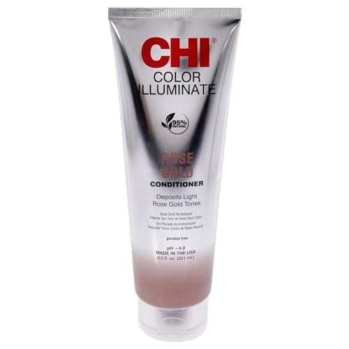 Image of CHI Ionic Color Illuminate Conditioner, Rose Gold, Color Enhancing Conditioner, 251 ml