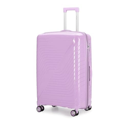 Image of Aerostar 28” Large Lightweight PP Hard Suitcase 4 Silent Spinner Wheels Check-in Luggage Integrated TSA Combination Lock for 20 to 23kg (Purple, 100 Litre)