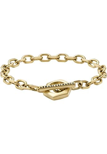 Image of Armani Exchange Bracelet for Men CLASSIC, Length: 220MM, Width: 17.5MM, Height: 20MM Gold Stainless Steel Bracelet, AXG0104710
