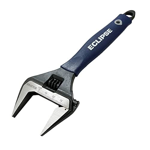 Image of Eclipse Professional Tools ADJW8WJ 8" Adjustable Wrench Extra Wide Jaw 38mm (1 ½"), Grey