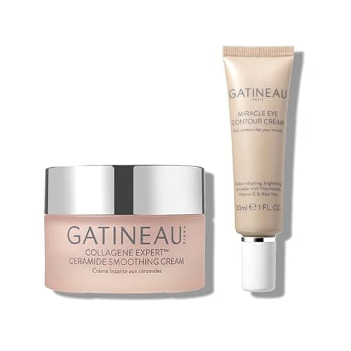 Image of GATINEAU Age-Defying Face & Eye Duo - Miracle Eye Contour Cream 11ml & Collagene Expert Ceramide Cream 30ml, Collagen Face Cream and Brightening Concealer, Brightens & Plumps, For Youthful Skin