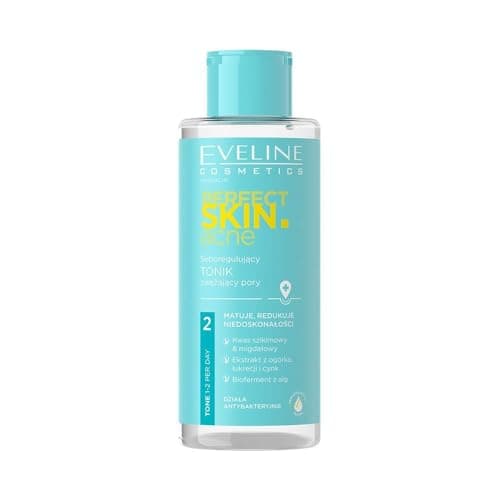 Image of Eveline Cosmetics - Perfect Skin Acne, Toner Face, Sebo-Regulating Pore Refining Facial Toner, Tonic Face, Cleansing Water Face, Face Toner