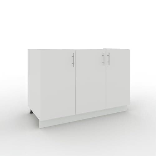 Image of JD Greta Adjustable Kitchen Sink Base Unit - 1200mm - Sink Cabinet with Doors (No Worktop) - White Matt