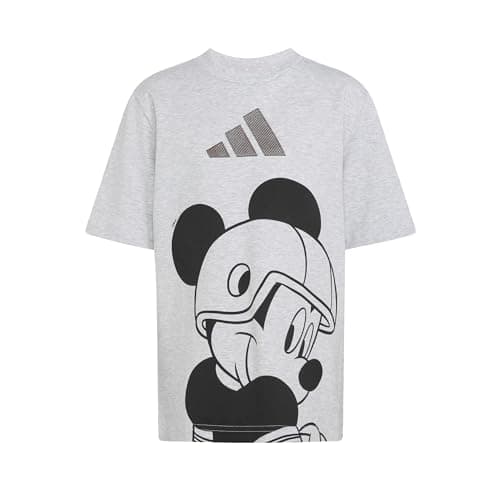 Image of Adidas Unisex Kids Adidas Disney Mickey Mouse TEE 18-24 Months Light Grey Heather/Off White