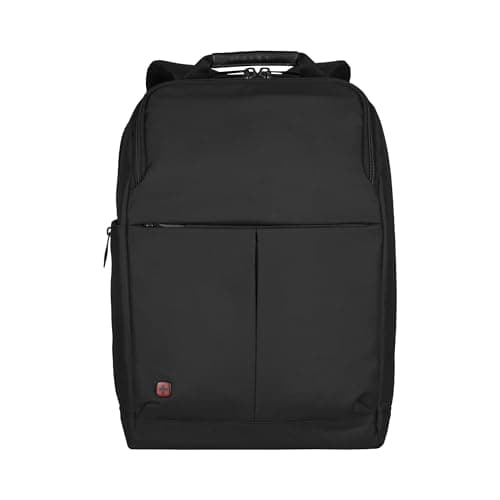 Image of Wenger Reload 16" Laptop Backpack, Padded 16" Laptop Compartment, 10" Anti‑Scratch Tablet Pocket, Quick‑Access Pocket, Trolley Sleeve, 16L Capacity, Black