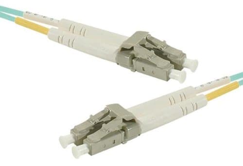Image of Connect 2 m OM4 50/125 LC/LC Fiber Duplex Patch Cord - Aqua