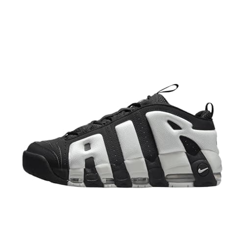 Image of Nike Air More Uptempo Low Men's Shoes (FZ3055-001, Black/Metallic Silver/Photon Dust), Black/Metallic Silver/Photon Dust, 12 UK