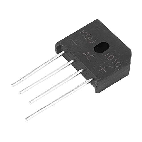 Image of 2Pcs Bridge Rectifier Diode KBU1010 Diode Rectifier 4Pins Diode Bridge for Printed Circuit Boards Power Supply 10A 1000V