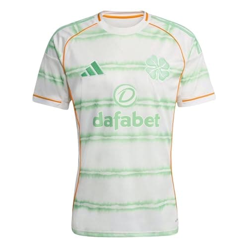 Image of adidas Celtic FC Mens Third 3rd Football Shirt Jersey 2025-2026 (UK, Alpha, M, Regular, Regular) White