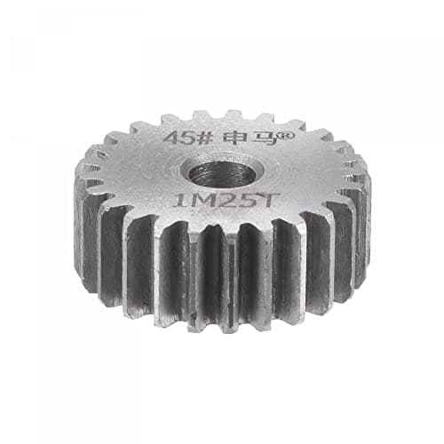 Image of sourcing map Straight Spur Gear 6mm Bore 25T Mod-1 Hardened 45# Steel Spur Diff Differential Motor Gear RC Car Replacement Parts