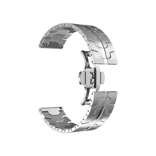 Image of EMAIGlPO Stainless Steel Strap Fit For Xiaomi Watch 2 Pro Metal Replacement Bracelet Fit For XiaoMi Watch S4 S3 S2 S1 Active(Silver,For Xiaomi Watch S2 S1)