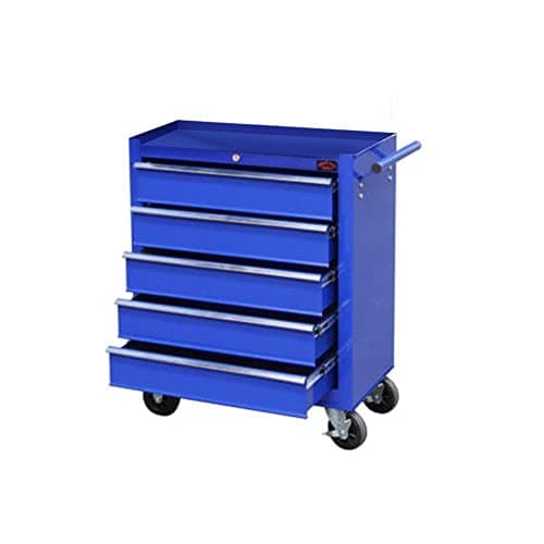 Image of Dirty Pro Tools™ LARGE 5 DRAWER ROLLCAB WITH SIDE TOOL TRAY BALL BEARING SLIDES DRAWERS AND DRAWER DIVIDERS CABINET GARAGE PROFESSIONAL TOOL CHEST BOX
