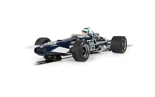Image of Scalextric Cars - C4521 Brabham BT26 - Piers Courage Monaco GP 1969 - Toy Slot Car for use with Race Tracks or Set - Small Kids Gift Ideas for Boy/Girl Ages 3 Accessories, Black