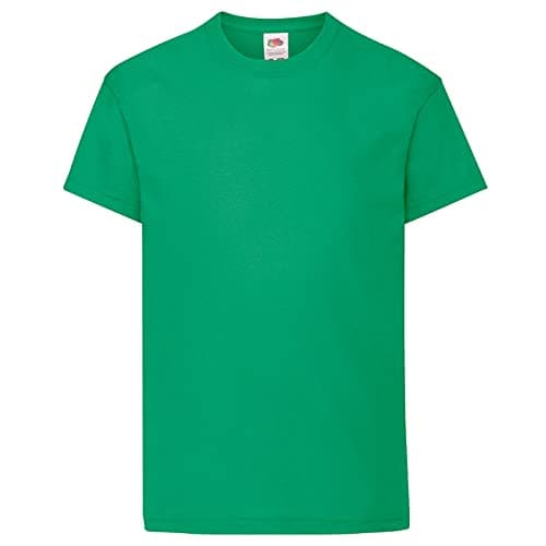 Image of Fruit of the Loom Childrens/Kids Original Short Sleeve T-Shirt (5-6 Years) (Kelly Green)