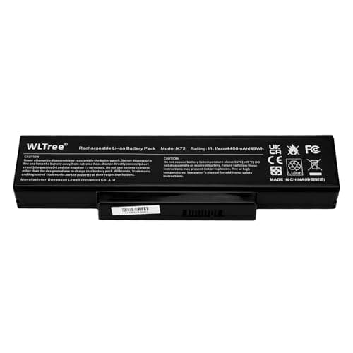 Image of WLTree A32-K72 Laptop Battery for Asus A32-N71 A32K72 A32N71 K72 K72F K72J K73S K73SV N71 N71J N73S N73SV X73S K72D K72DR K72DY K72JK 72JR K72JV N71JV N71V N73J X73E X73 X73BY X73SD X73SV X73T Battery