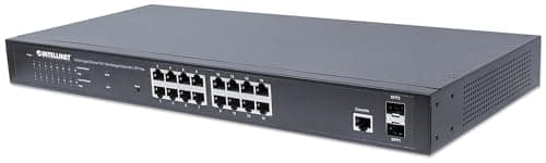 Image of Intellinet 16-Port Gigabit Ethernet PoE+ Web-Managed Switch with 2 SFP Ports, IEEE 802.3at/af Power over Ethernet (PoE+/PoE) Compliant, 374 W, Endspan, 19" Rackmount (UK)
