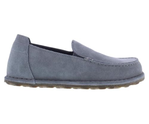 Image of Birkenstock womens Utti - Suede (Men), Basalt Grey, 7-7.5 Narrow Women/5-5.5 Narrow Men