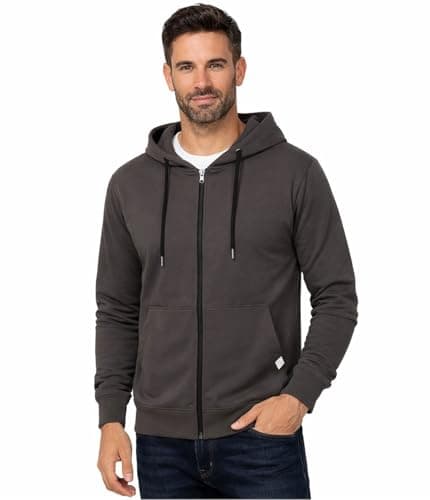Image of Blu Apparel Men's Full Zip Hoodie French Terry Hoodies for Men (UK, Alpha, 3XL, Regular, Regular, Charcoal)