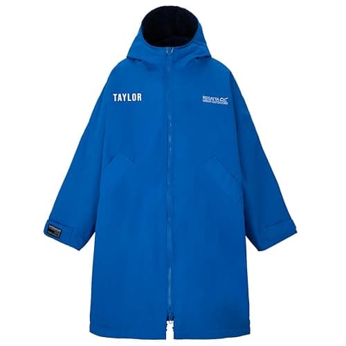 Image of JJLC Regatta Kids Oversized Waterproof Changing Robe Personalised with Name (Oxford Blue, 9-13 Years)