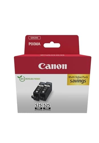 Image of Canon PGI-525 TWIN Pack of 2 cartridges (2x Black) Genuine (Recycled Cardboard Multipack)