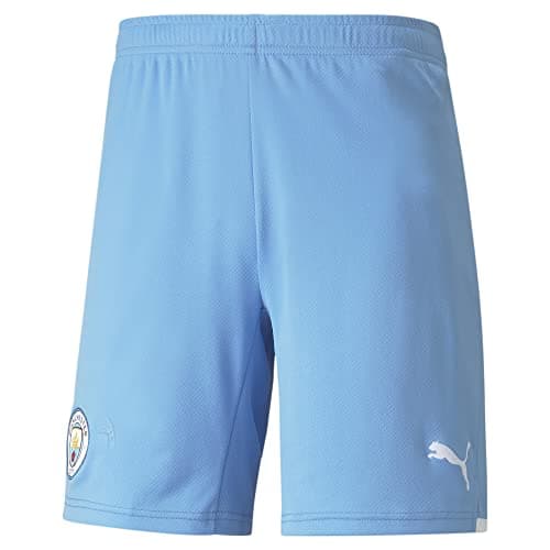 Image of PUMA Mens Man City Replica Football Shorts 21/22 - Team Light Blue/White - XXL