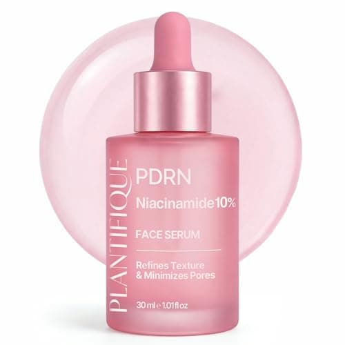 Image of PLANTIFIQUE Niacinamide 10% Face Serum – Korean Brightening Serum for Dark Spots, Hyperpigmentation & Even Skin Tone – Anti-Aging, Pore Minimizing, Illuminating – Phyto PDRN, Vitamins E & B12 – 30 ml