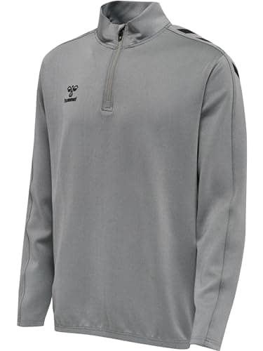 Image of hummel Unisex Adult, Unisex Hmlcore Xk Half Zip Poly Sweat Grey Melange