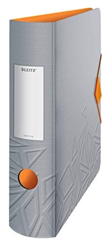 Image of Leitz 180° Active Urban Chic A4 Lever Arch File, Grey, Curved Spine 82mm Width, Elastic Fastening, Light polyfoam, Urban Chic, 11160088