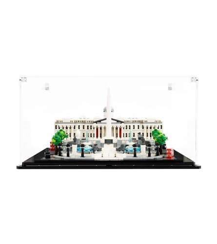 Image of icuanuty Acrylic Display Case for Lego Architecture Trafalgar Square Set 21045, Dust Protected Storage and Organize Display Box, Size: 30x30x15 cm