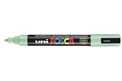 Image of Uni Posca Marker PC-5M Paint Glass Pen Fine Bullet Tip 2.5mm Light Green