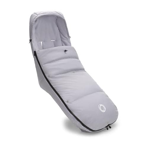 Image of Bugaboo Winter Performance Footmuff for Winter and Extreme Weather, Must-Have Pushchair Accessory with Hood, Shoe Shield and Two-Way Zipper, Warm Cosy Toes in Misty Grey