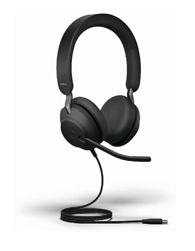 Image of Jabra Evolve2 40 SE Wired Noise-Cancelling Stereo Headset With 3-Microphone Call Technology and USB-C Cable - MS Teams Certified, Works with All Other Platforms - Black