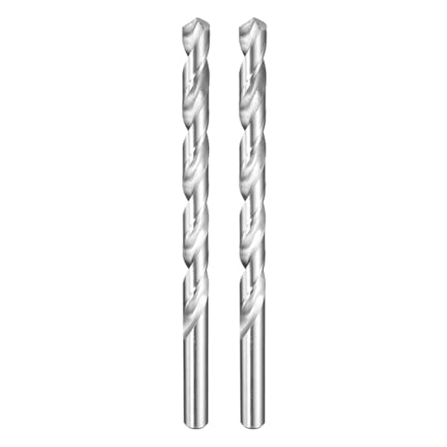 Image of sourcing map 2pcs Twist Drill Bit 12mm Dia 200mm (7.87") Extra Long High-Speed Steel Spiral Jobber Drill Bits Fully Ground Drilling Tools for Wood Plastic Aluminum Thin Metal Sheet