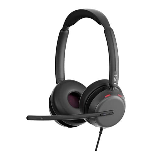 Image of EPOS IMPACT 860T Double-Sided Wired USB C and USB A Headset with Noise-Canceling Mic, Microsoft Teams Certified, Super Wideband Audio, Comfortable Fit, Ideal for Business & Home Office Professionals