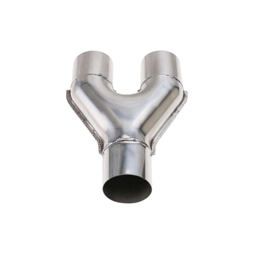 Image of Universal Car Exhaust Y-Pipe Adapter Connector Tube Stainless Steel Exhaust 3-Way Y Type Pipe(51mm-51mm)