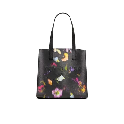 Image of Ted Baker Women's ICON Tote, Black/Multicolor Floral, Small