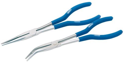 Image of Draper 69287 2-Piece Long-Reach Long-Nosed Pliers Set, Blue