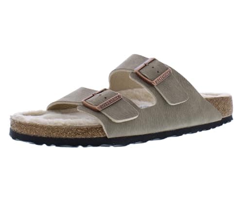 Image of Birkenstock Women's Sydney Birko-Flor Sandals, Desert Dust Gray Taupe, 9 UK