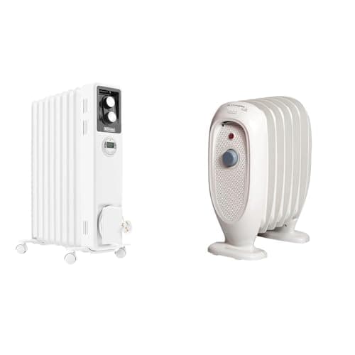 Image of Dimplex X-078117 2kW Portable Eco Radiator, Oil Free Column Heater, Freestanding Electric Heating Unit & OFRB7N Eco Chico Mini Radiator, Oil Free Column Heater, Freestanding 700w Electric Heating Unit