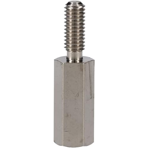 Image of R-TECH 524409 Hex Threaded M-F Spacer Brass 5mm A/F M3 12mm - Pack Of 25