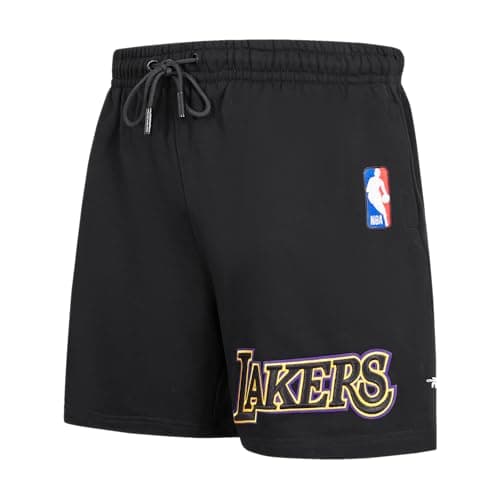 Image of Pro Standard Mens NBA Los Angeles Lakers Retro Classics Fleece Short Black 2XL