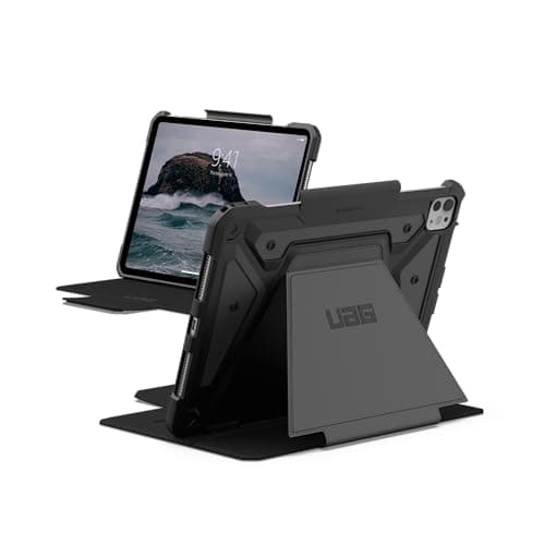 Image of URBAN ARMOR GEAR UAG Designed for iPad Pro 11" Case (5th Gen, 2024, M4) A2836, A2837, A3006 Rugged Adjustable Multi-Angle Viewing Stand Folio Protective Cover with Pencil Holder, Metropolis SE Black