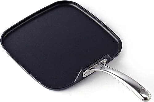 Image of Cooks Standard Square Griddle Pan, Hard-Anodized Aluminum, Black, Medium