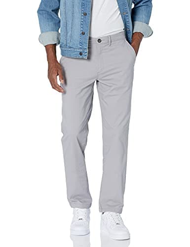 Image of Amazon Essentials Men's Skinny-Fit Casual Stretch Chino Trousers, Grey, 34W / 30L