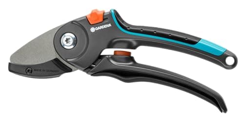 Image of Gardena Garden Secateurs A/M: Stable Pruning Shears with Anvil Blade for Woody Branches and Twigs, 23 mm Maximum Cutting Diameter, Non-Slip Handle, Non-Stick-Coated Upper Blade (8903-20)
